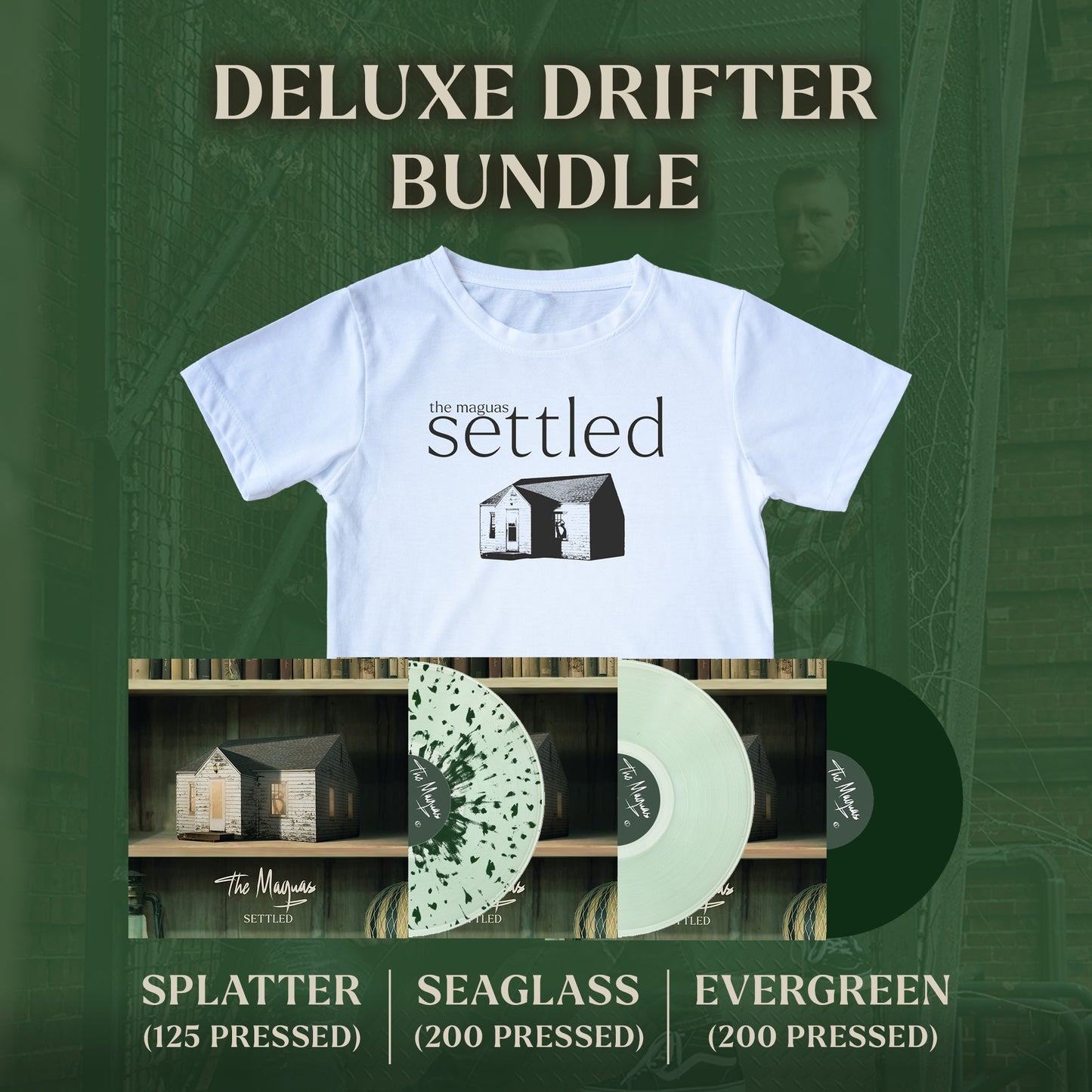 The Maguas 'Settled' LP + Settled T-Shirt Deluxe Drifter Bundle