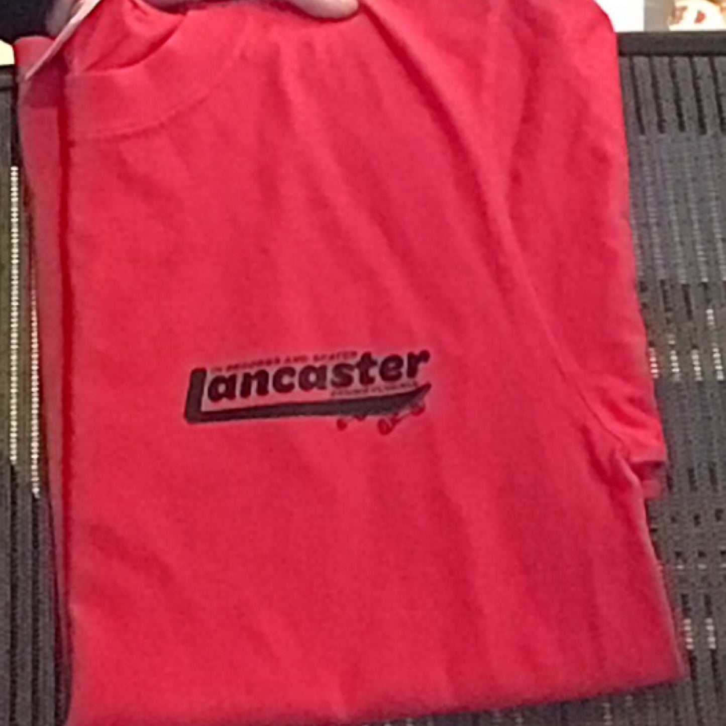 CI ‘Lancaster’ Logo Tee - Black on Red