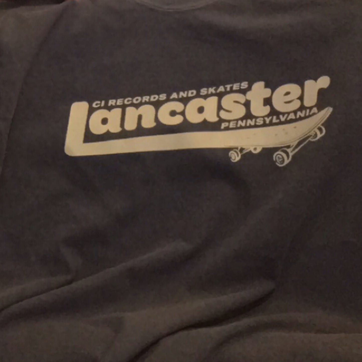 CI ‘Lancaster’ Logo Tee - Tan on Stone Blue