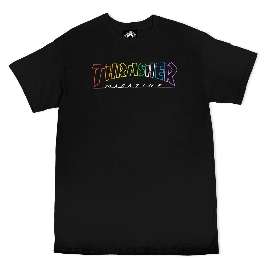 Thrasher Outlined Rainbow Mag Black