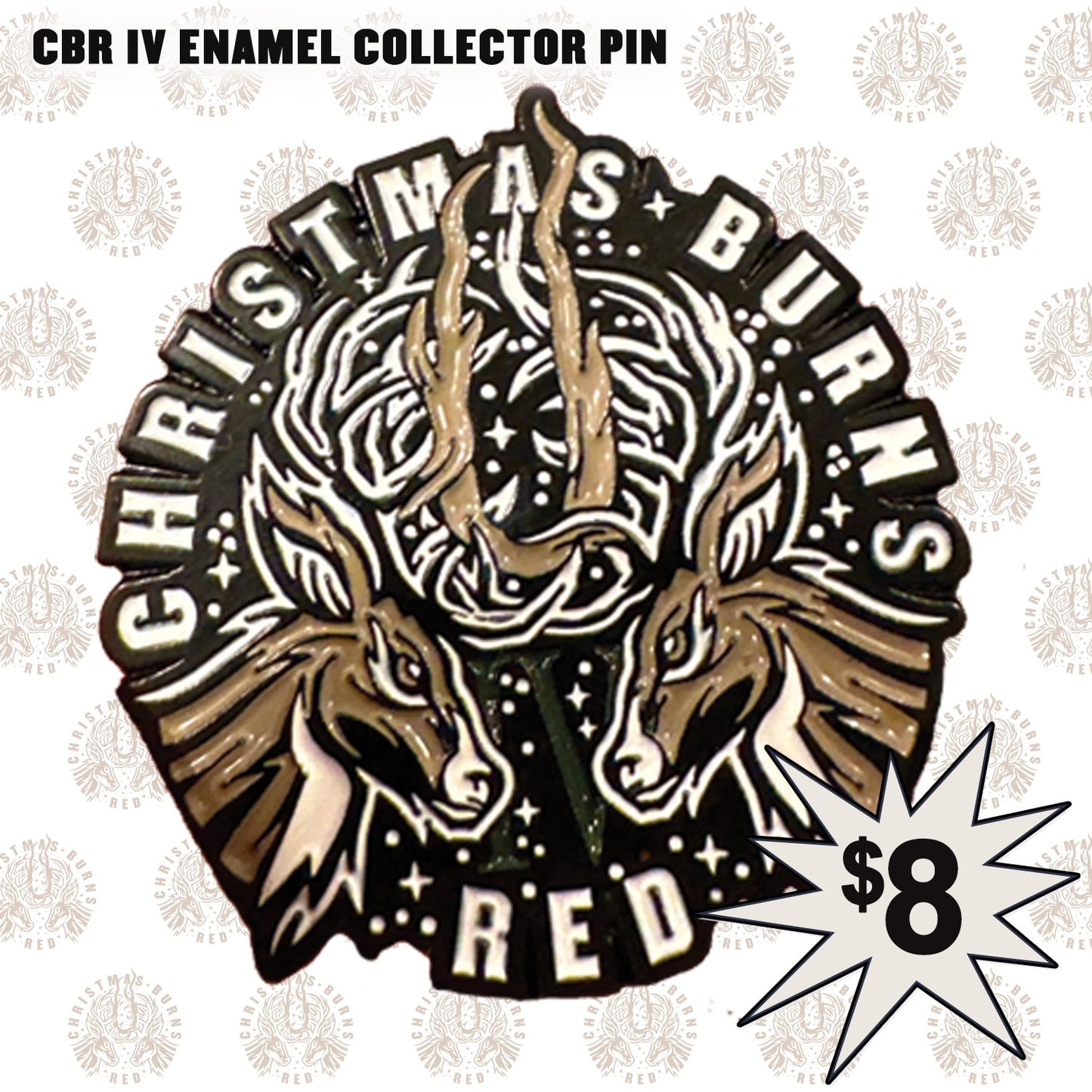 Christmas Burns Red 2023 Enamel Pin