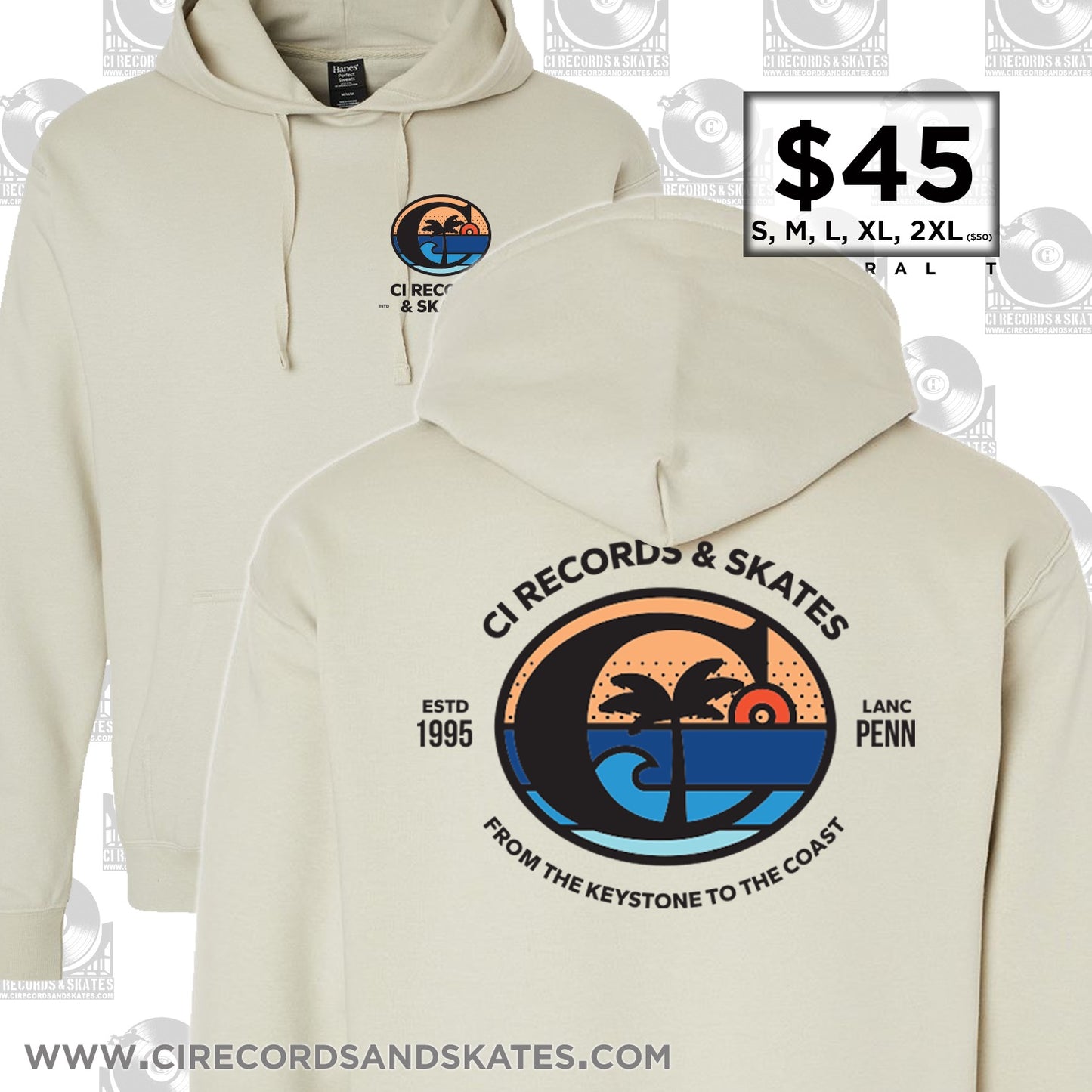 CI Sand Palm Tree Hoodie