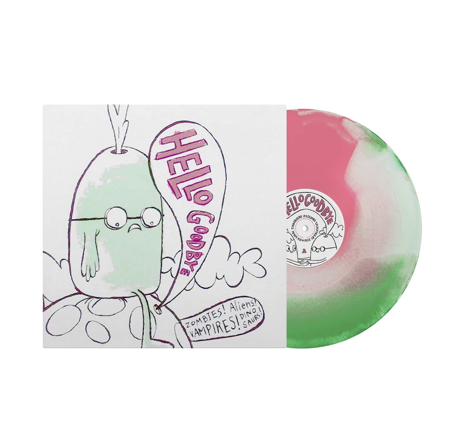 Hello Goodbye - Zombies! Aliens! Vampires! Dinosaurs! (Half Green/Pink Vinyl LP