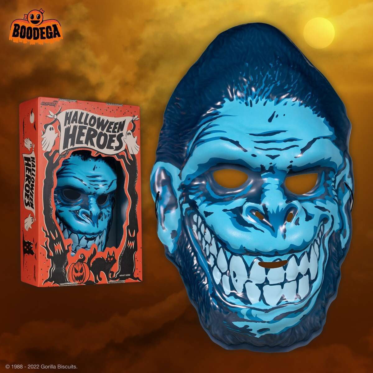 Gorilla Biscuits Halloween Heroes Glow Mask by Super 7