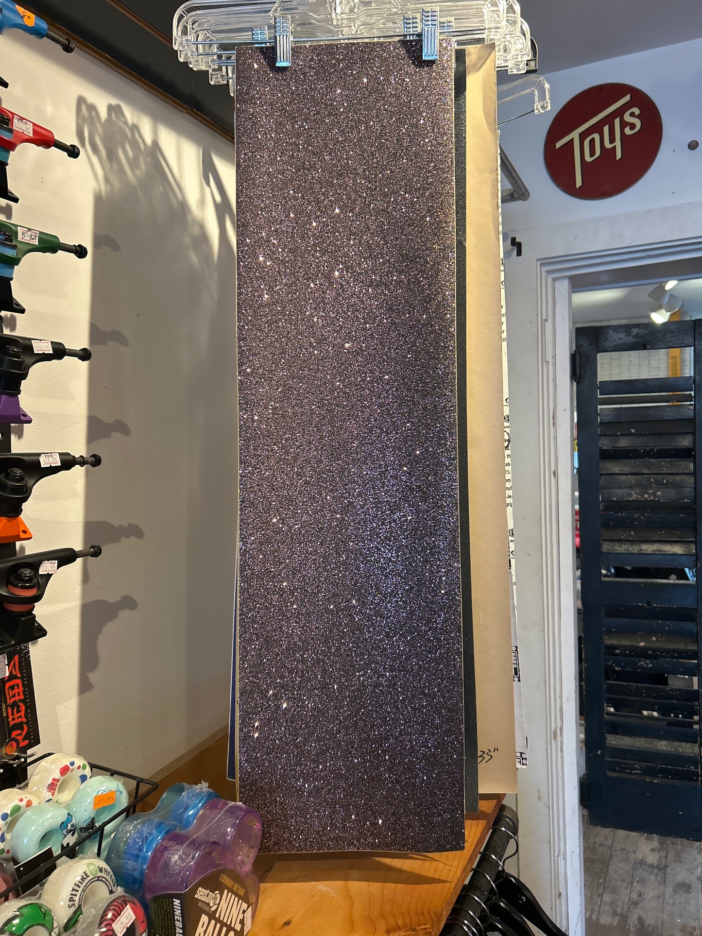 Purple Glitter Grip Tape Sheet - 9"