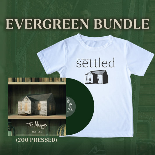 The Maguas 'Settled' LP + Settled T-Shirt Bundle (Evergreen)