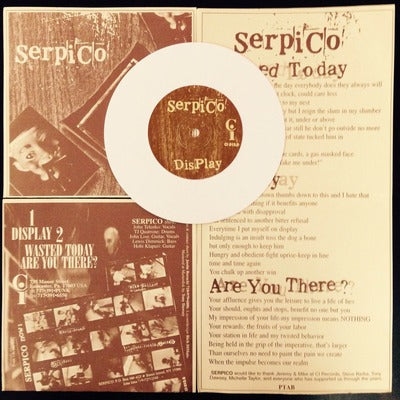 Serpico 'Display' 7" - White Vinyl