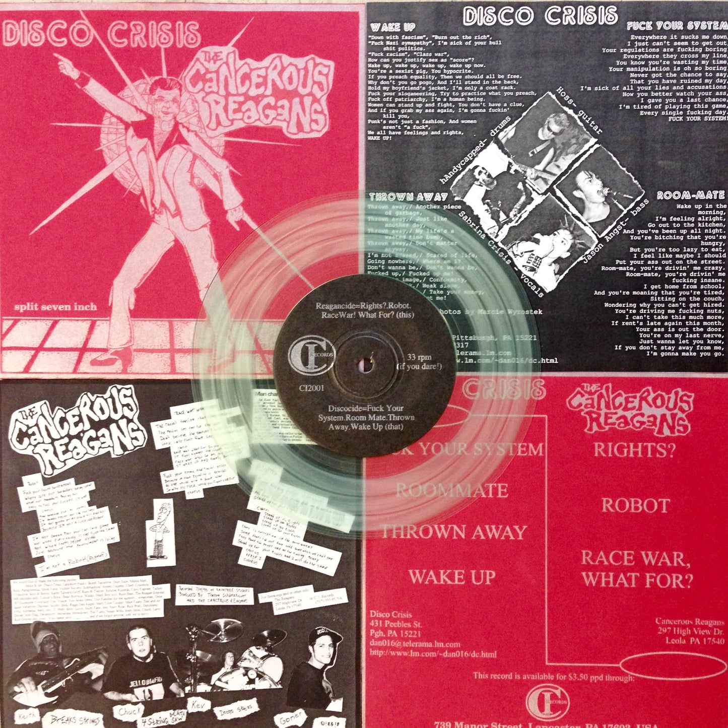 Disco Crisis/Cancerous Reagans 'Split' 7"