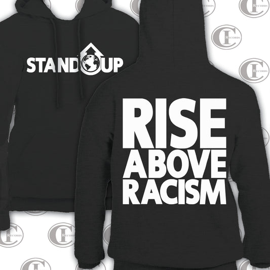 Stand Up RISE ABOVE RACISM Hoodie Black