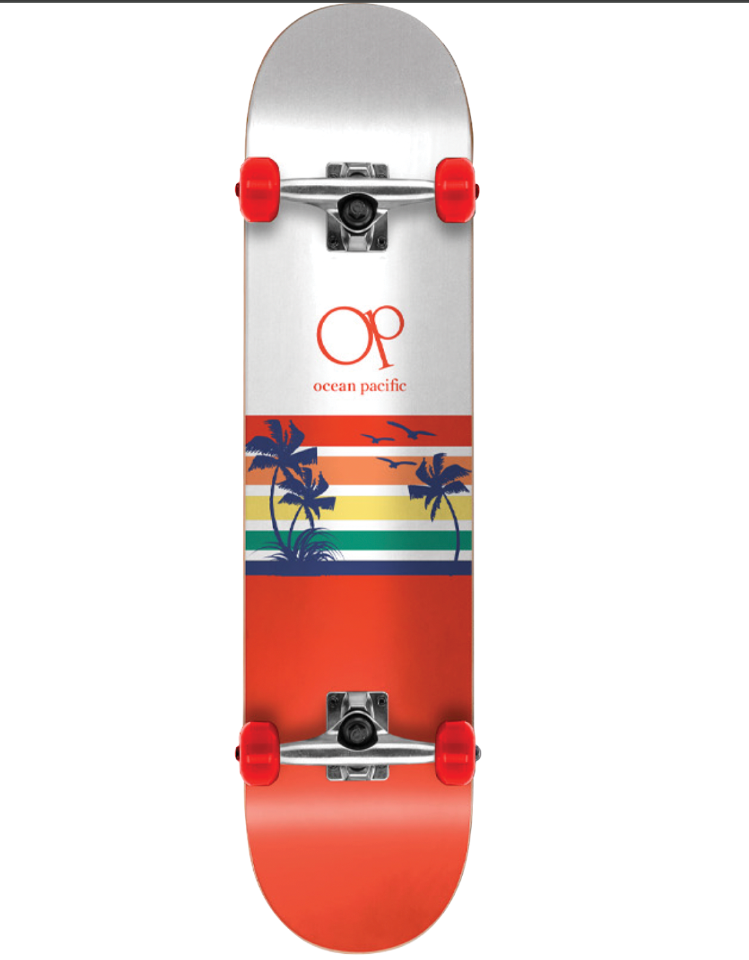 OP Sunset Park/Street Complete 8.0" White/Red