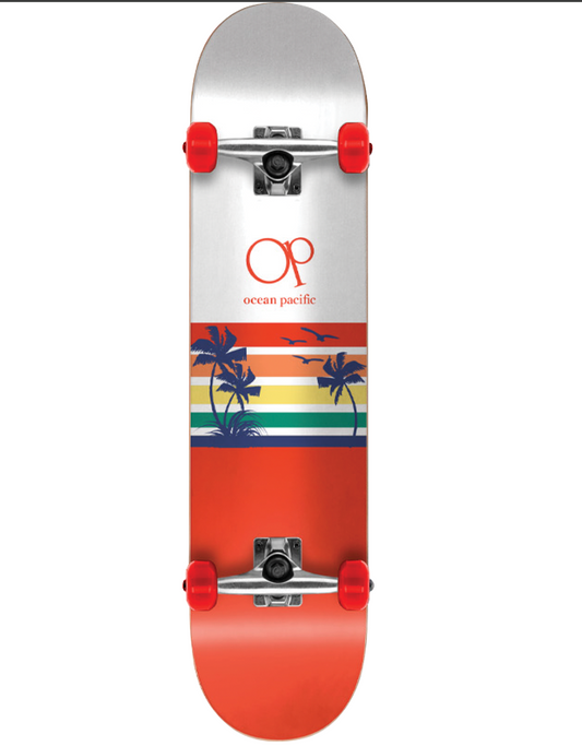 OP Sunset Park/Street Complete 8.0" White/Red