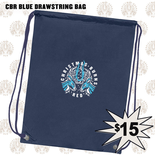Christmas Burns Red Drawstring Bag NAVY
