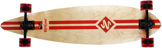 Street Surfing Longboard 40" Pintail Retro Stripe Red