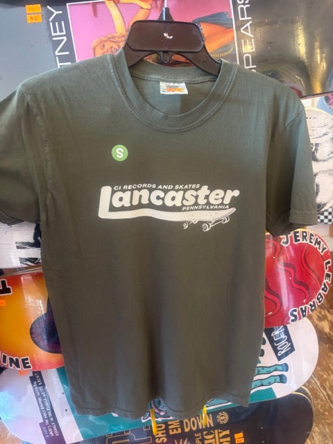 CI 'Lancaster' Logo Tee - White on Green