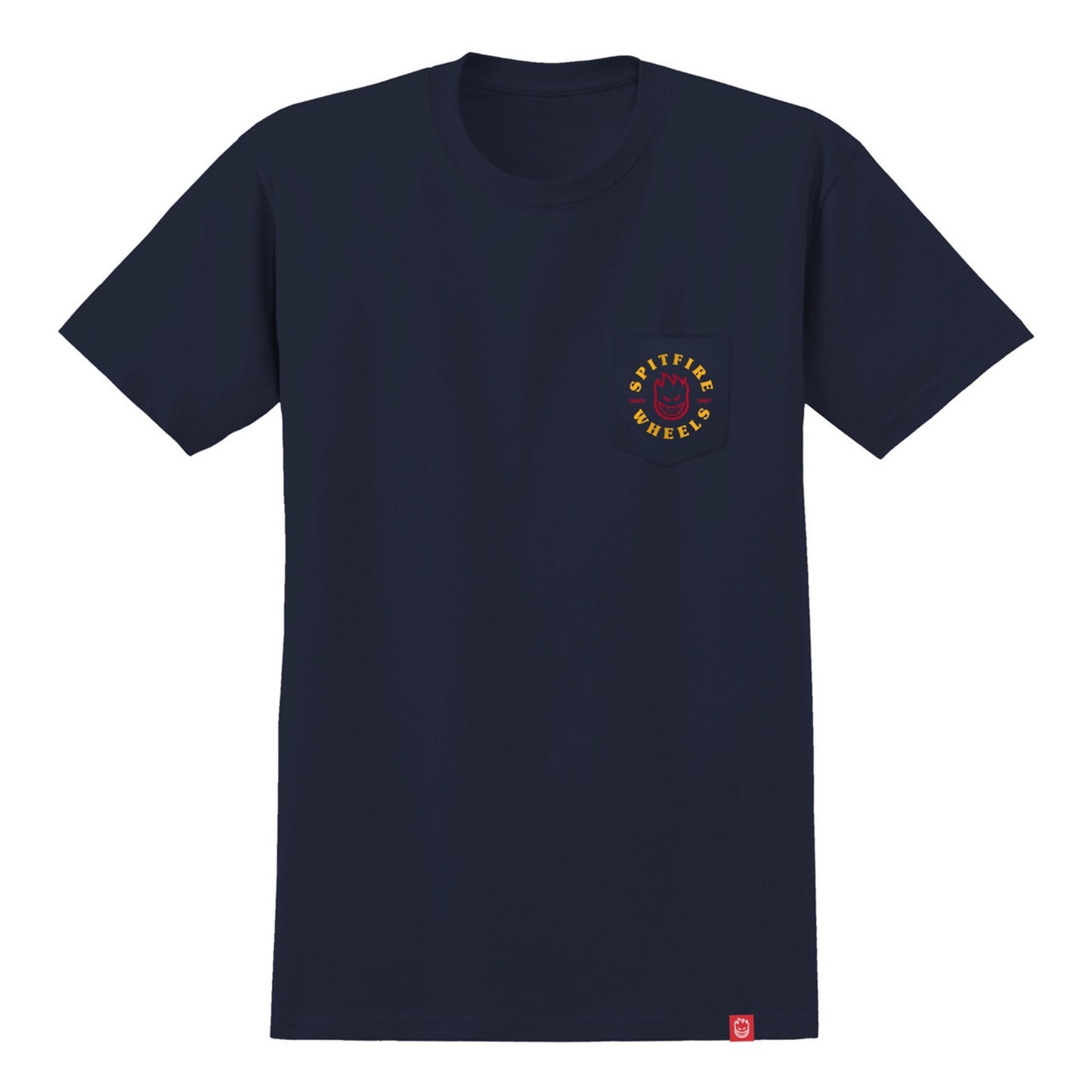 Spitfire Bighead Classic Gold Pocket Tee - Navy