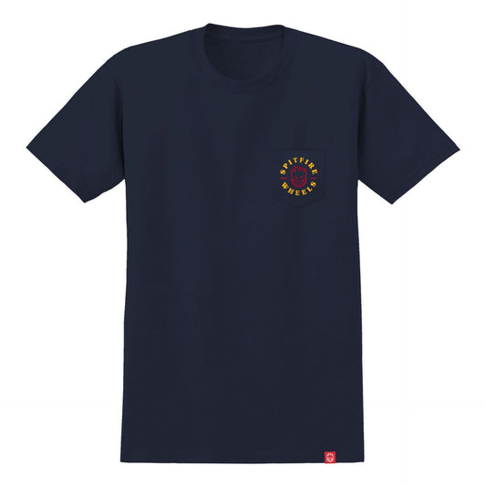 Spitfire Bighead Classic Gold Pocket Tee - Navy