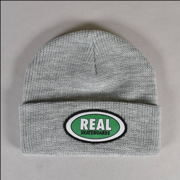 REAL SKATEBOARDS Beanie Oval Cuff Heath/Grn