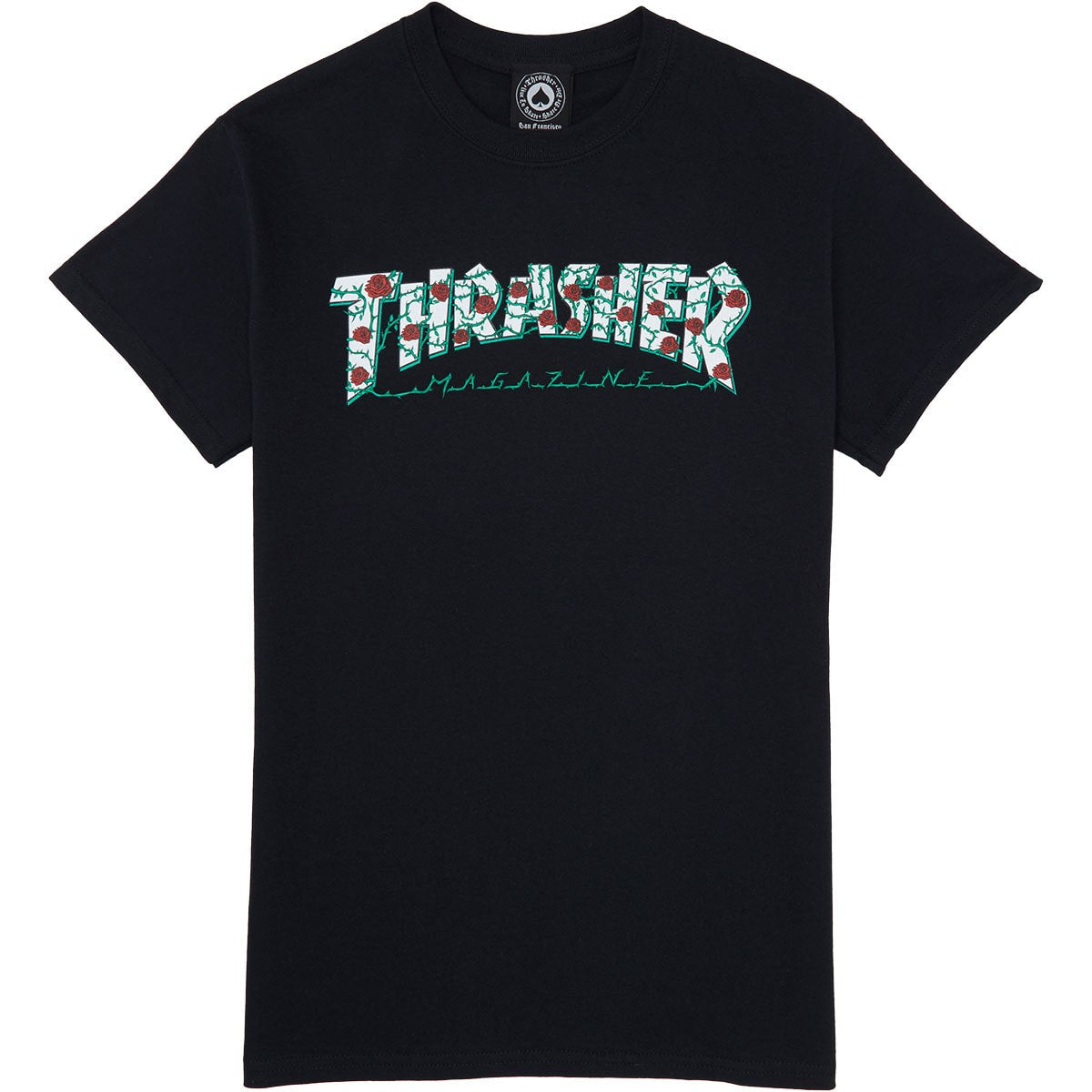 Thrasher Roses T-Shirt Black