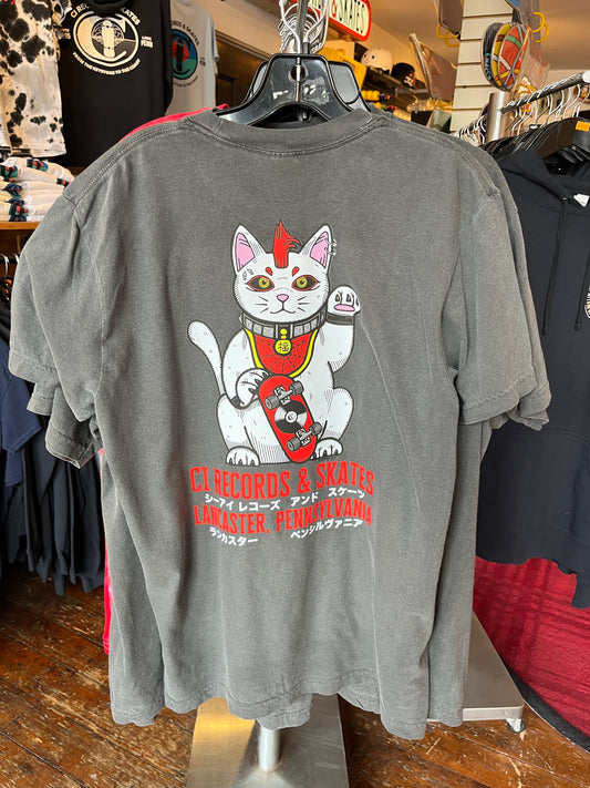 CI Cat Shirt - Dark Grey | Lucky Cat Japan