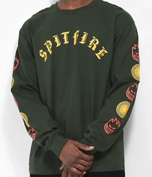 Spitfire Camo Classic Longsleeve Green