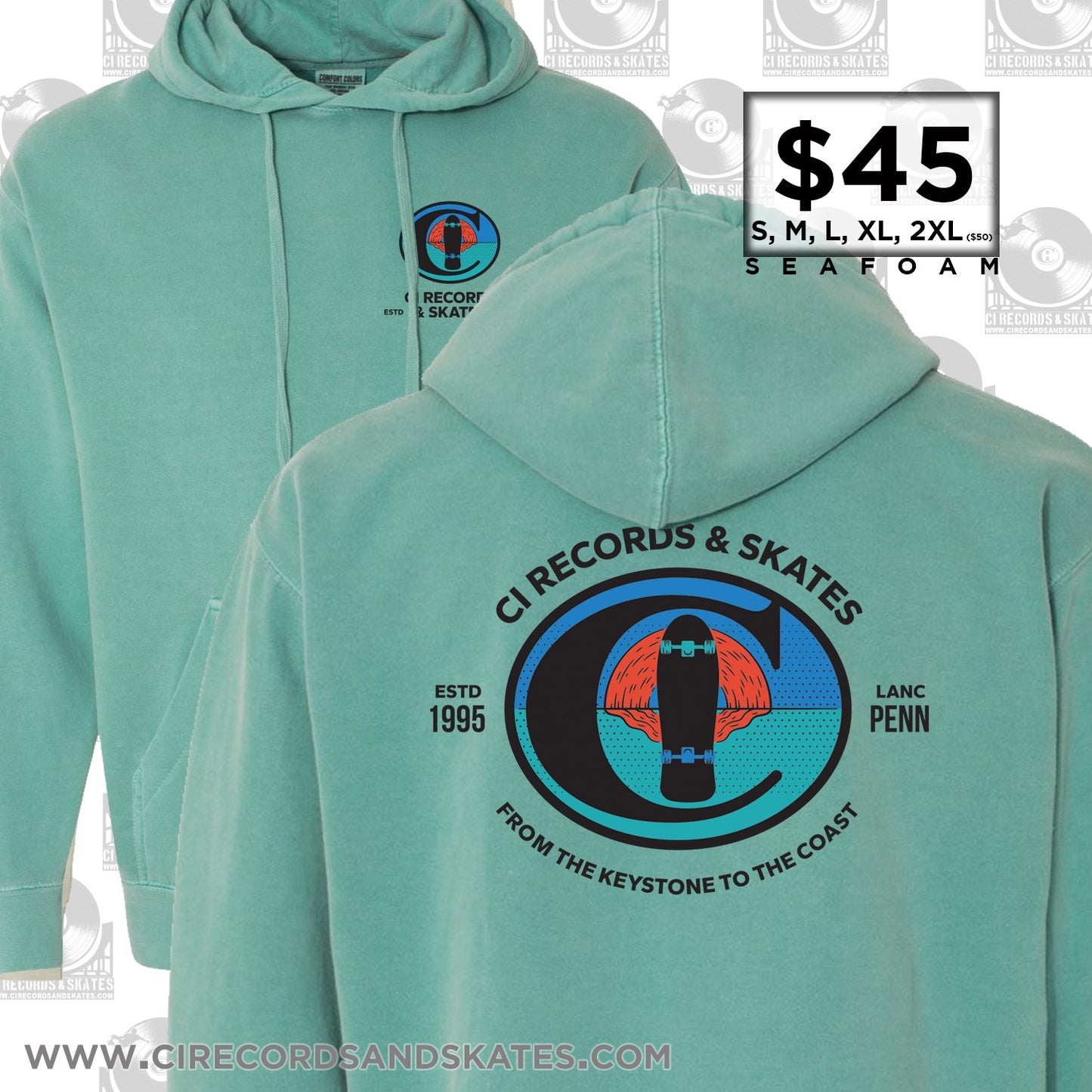 CI Seafoam Skate Wave Hoodie