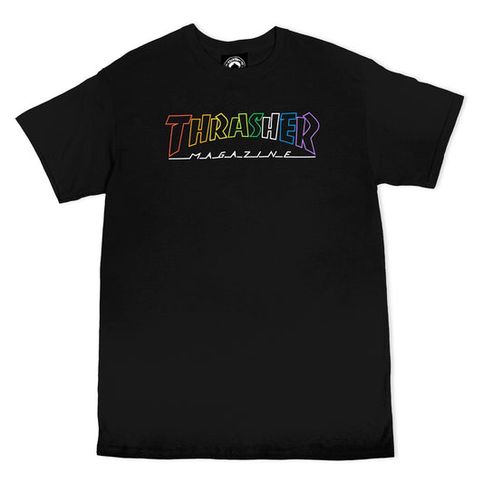 Thrasher Outlined Rainbow Mag Black