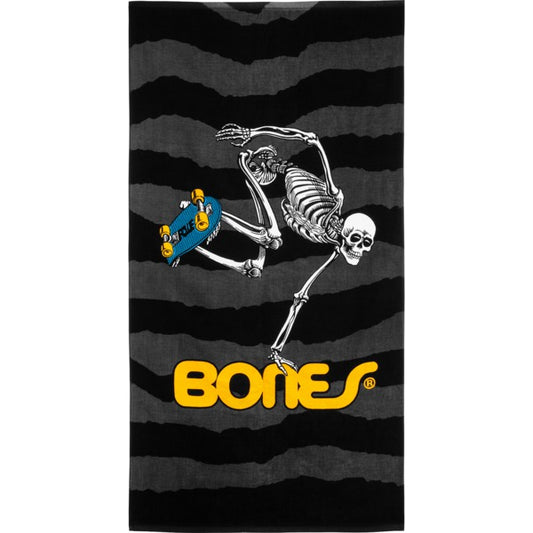 Powell Peralta Skateboarding Skeleton Black Beach Towel