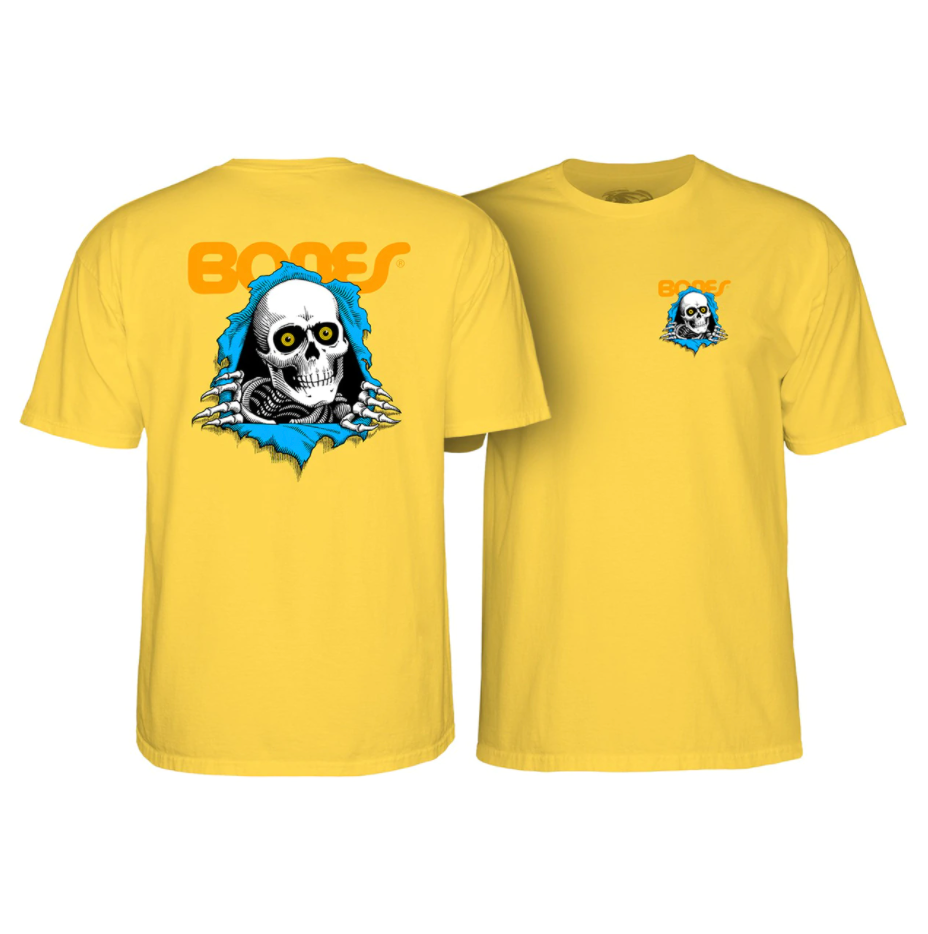 Powell Peralta Bones Ripper Tee Banana Yellow