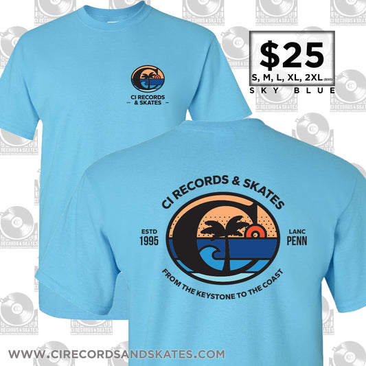CI Blue Palm Tree Tee