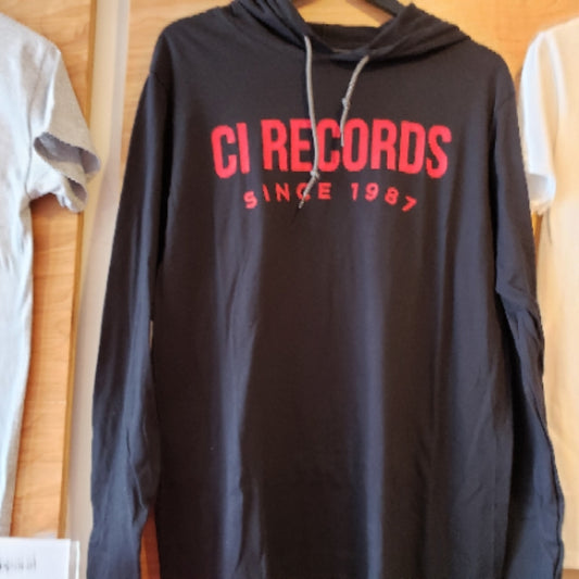 CI Records Thin Hoodie - Black