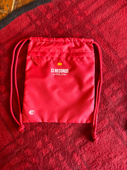 CI Records Drawstring Bag With Zipper
