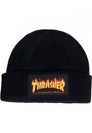 Thrasher Flame Logo Beanie Black