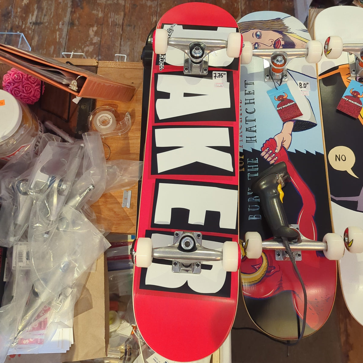 Baker Brand Logo Complete Red/White/Black 7.75"