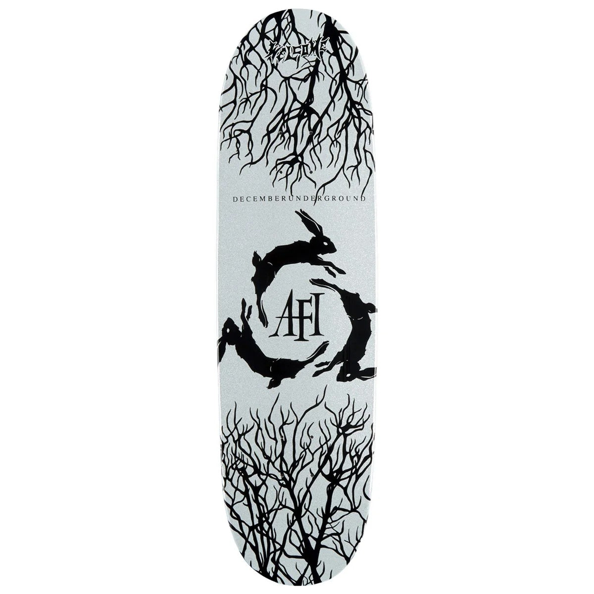Welcome/AFI - Decemberunderground, White Glitter 8.8" Deck