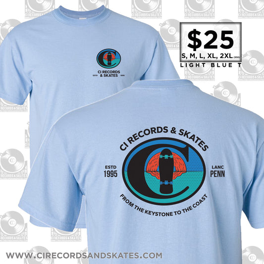 CI Light Blue Skate Wave Tee