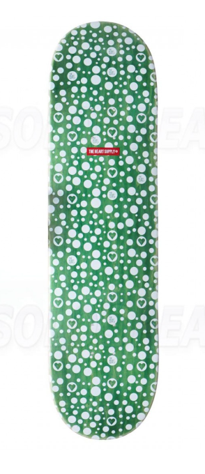 Heart Supply Spots Deck-8.25" Green/White