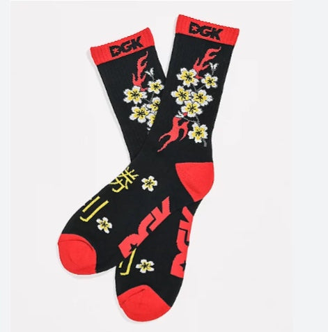 DGK Socks - Blk flowers