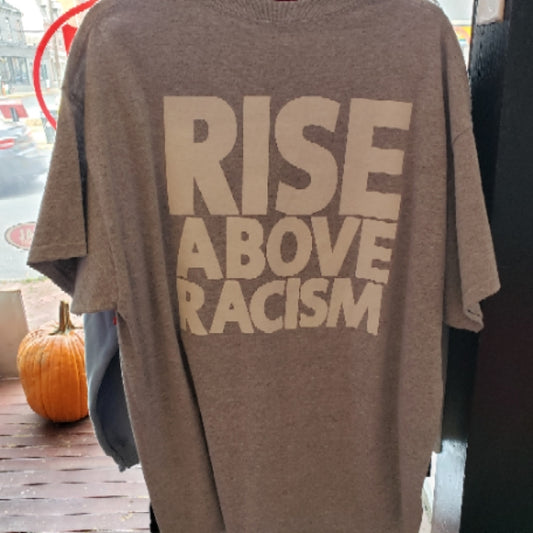 Rise Above Racism Tee Grey/white