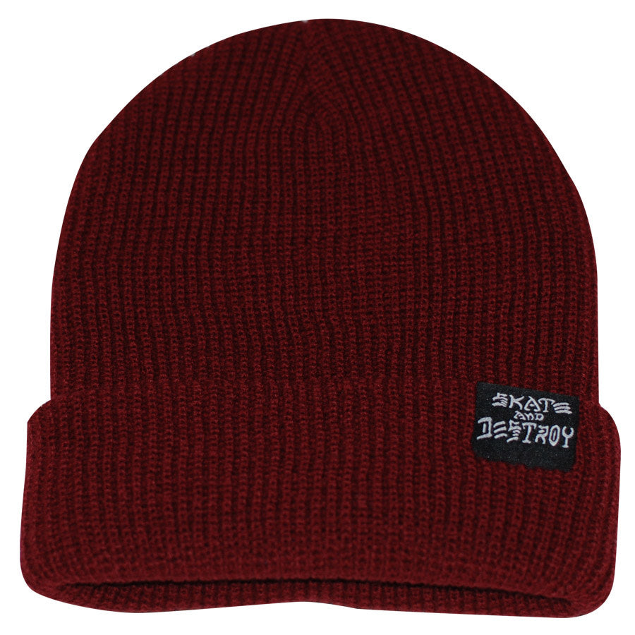 Thrasher Sk8 Goat/Skate and Destroy Beanie - Maroon