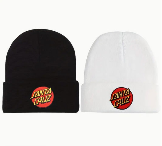 Santa Cruz Patch Beanie - BLACK OR WHITE