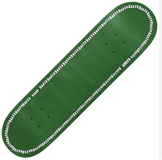 Baker Kader Edge Green Embossed Deck 8.0"