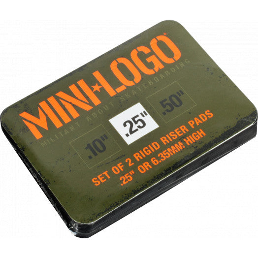 MINI LOGO RISER RIGID ABS .25" 2PACK BLACK