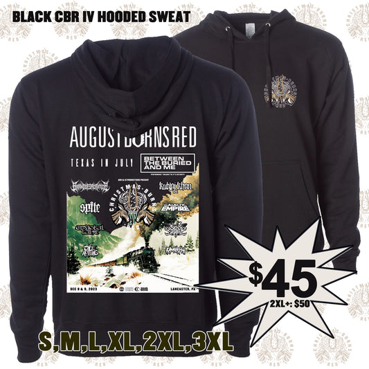 Christmas Burns Red IV Festival Hooded Sweatshirt BLACK