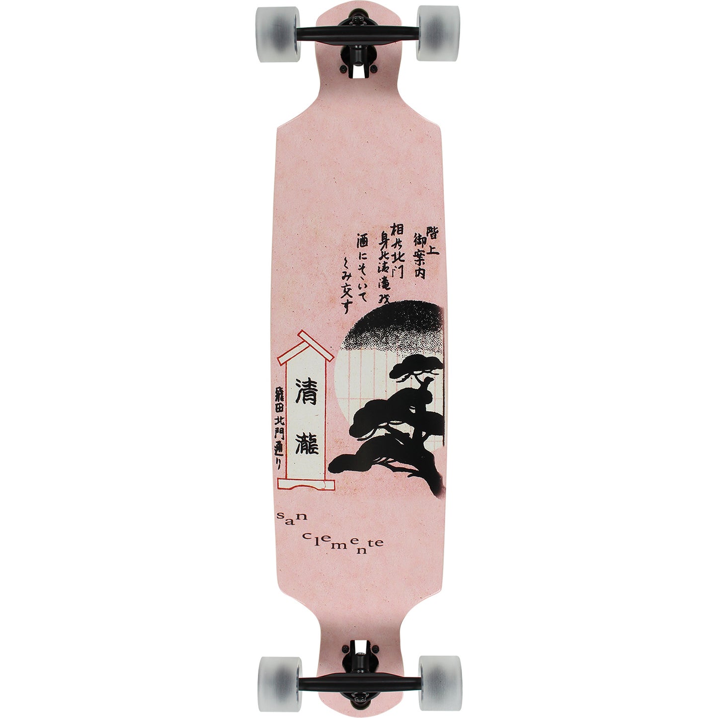 San Clemente Peony Drop Through Complete Longboard 9" x 39"