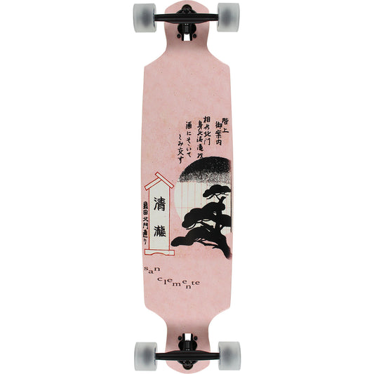 San Clemente Peony Drop Through Complete Longboard 9" x 39"