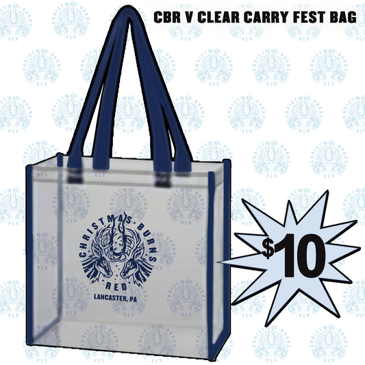 Christmas Burns Red Clear Plastic Concert Bag
