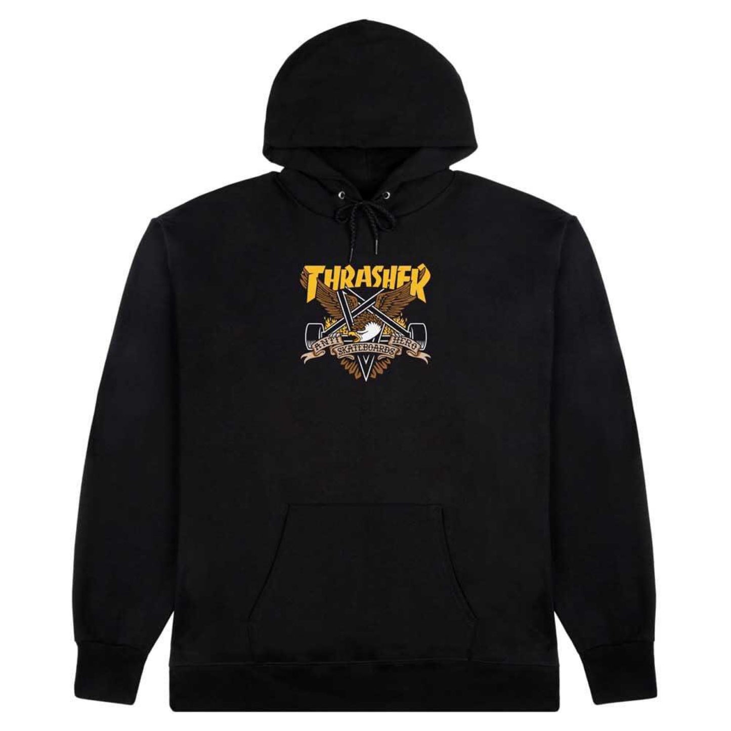 Thrasher Magazine Unisex Adult Skateboarding Black Medium Hoodie