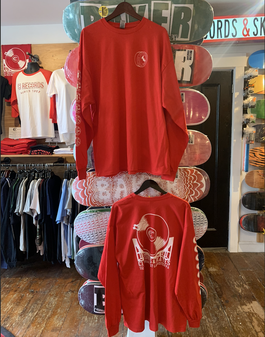 CI Records & Skates Long Sleeve - Red