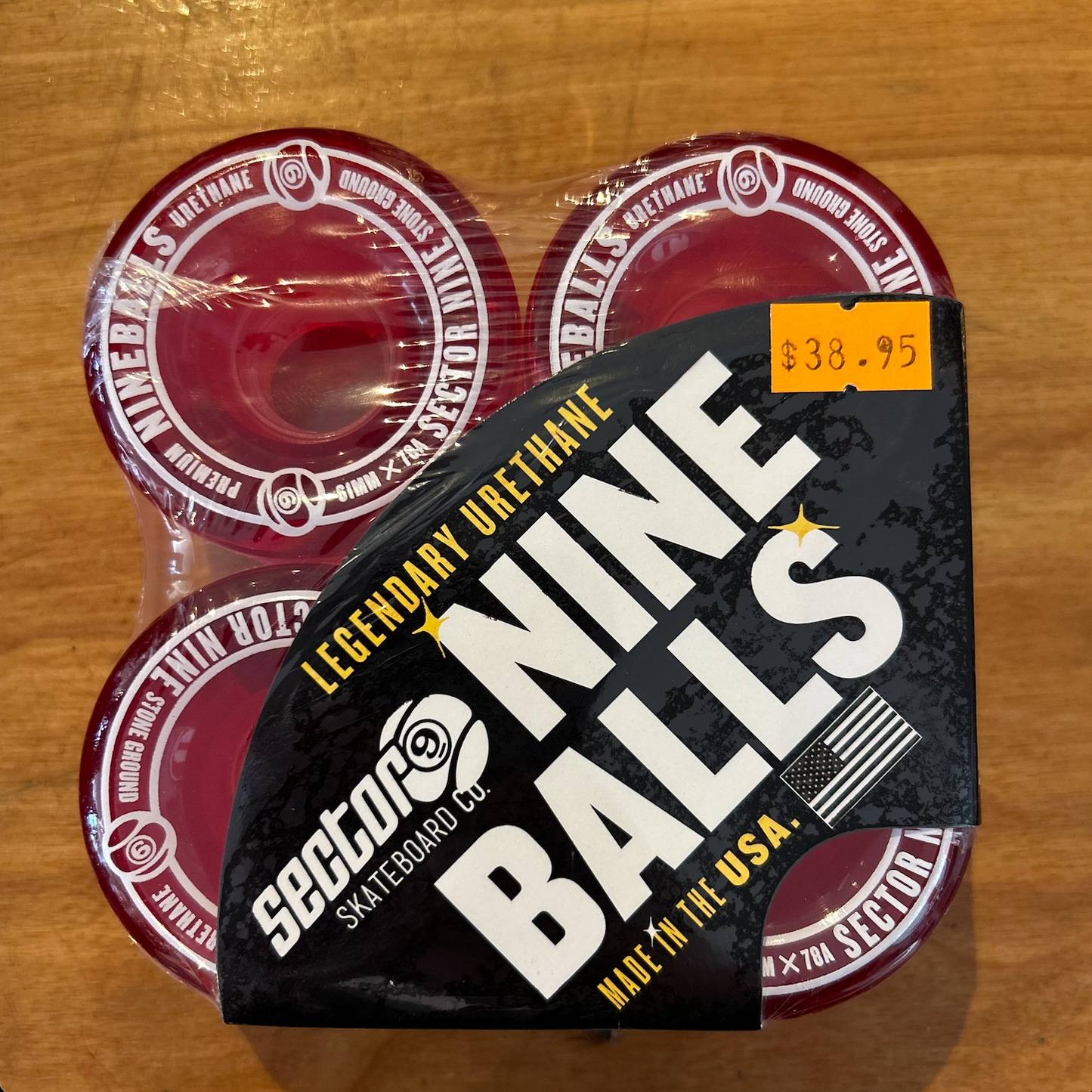Sector 9 Nine Balls Cruiser Wheels  78A Clear Red - 61mm