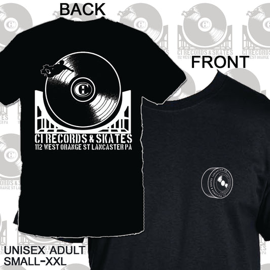 CI Records & Skates Shop Tee Black